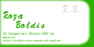 roza boldis business card